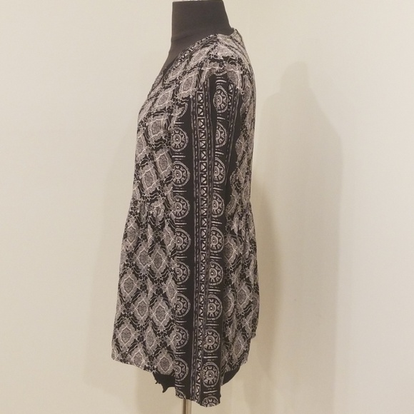 KNOX ROSE Black and White Printed Size S Blouse - Picture 2 of 6